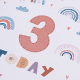 rainbow-age-3-birthday-sign-and-easel|LLSTWRAINBOW3A4|Luck and Luck|2